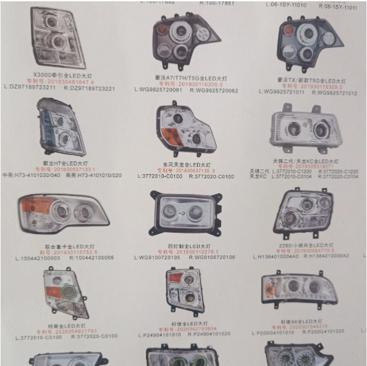 Aksesori Badan Auto Lampu Kenderaan Tugas Berat untuk Siri Kereta Sinotruk Shandeka